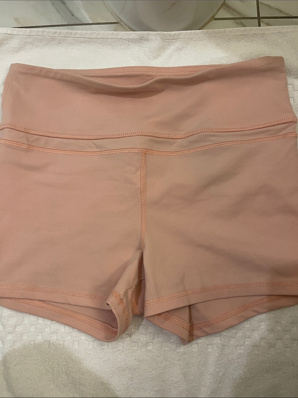 Forever 21 High-Rise Peach Bike Shorts